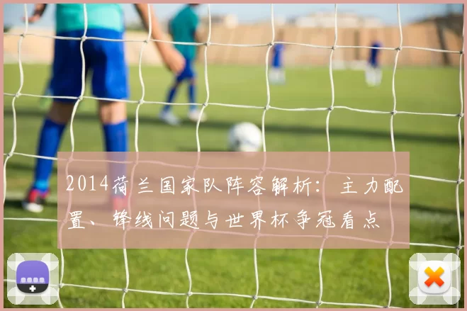 2014荷兰国家队阵容解析：主力配置、锋线问题与世界杯争冠看点